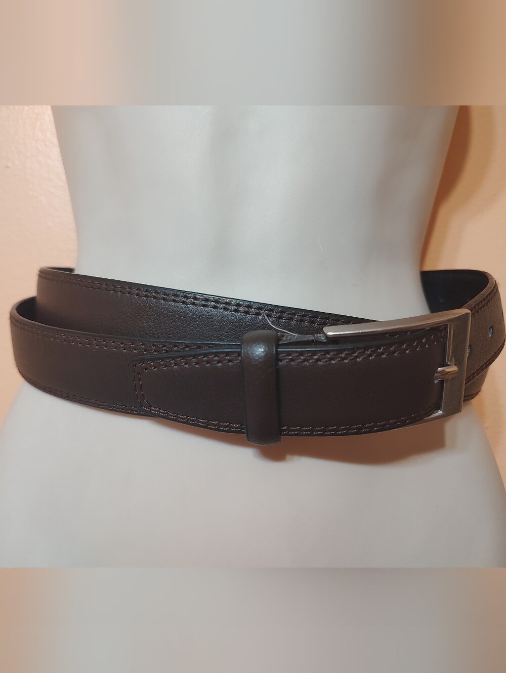 Men's Size 51 Dark Brown Leather Belt